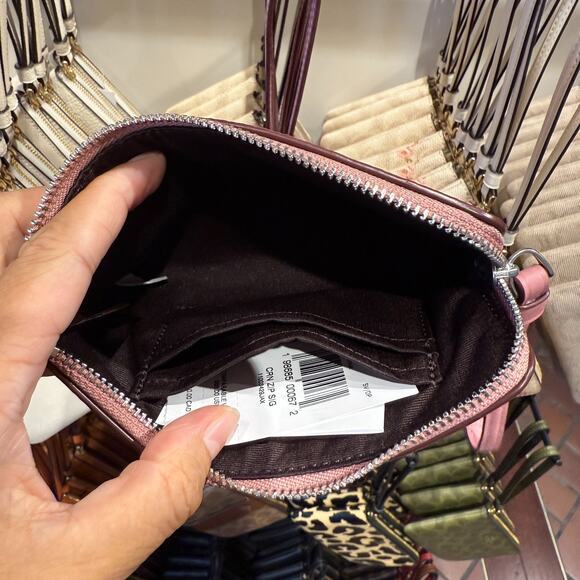 Coach Corner Zip Wristlet In Signature Canvas CAQ75 DUSTY PINK - Picture 3 of 5